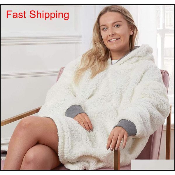 

hooded fleece blankets with sleeves warm soft women oversized hoodie sherpa tv blanket winter rob jlltth hairjersey