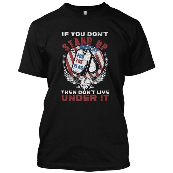 

mens t shirts fashion the flag if you don't then live under patriotic t shirt graphic tee short tee shirts sport hooded sweatshirt hood