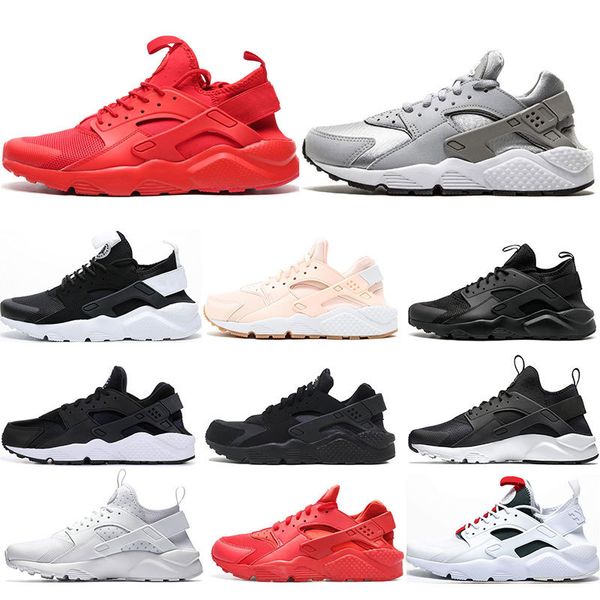 

new huarache men womens running shoes 4.0 1.0 mens triple black white red green trainers sports sneakers huaraches size 36-45