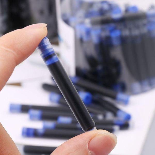 

100pcs jinhao universal black blue fountain pen ink sac cartridges 2.6mm refills school office stationery b36c1, Black;red