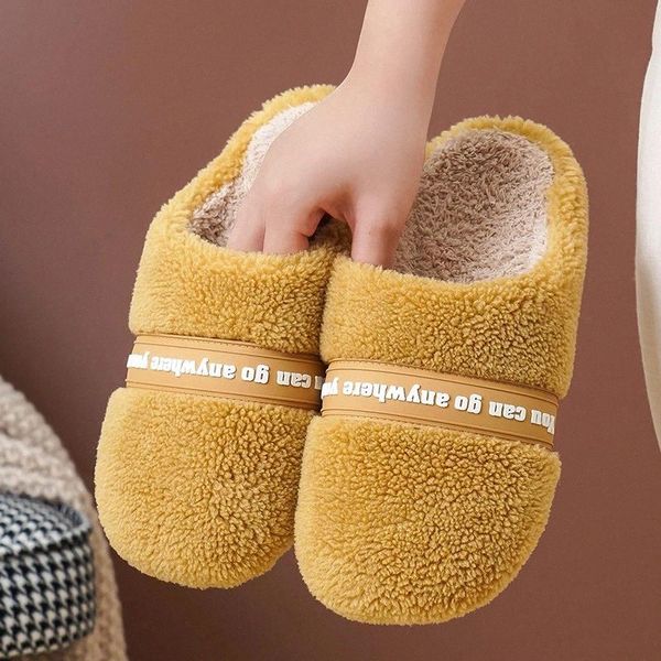 

women winter home solid patchwork shoes non-slip soft winter warm house slippers indoor bedroom lovers couples floor shoes #ke6x, Black