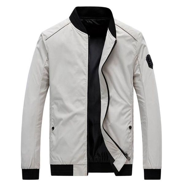 

spring and autumn new men's baseball collar solid color slim coat large size casual jacket coat male, Black;brown