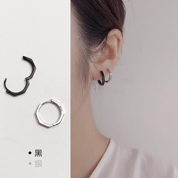 

s925 sterling silvery ear ring geometry fashion, Golden;silver