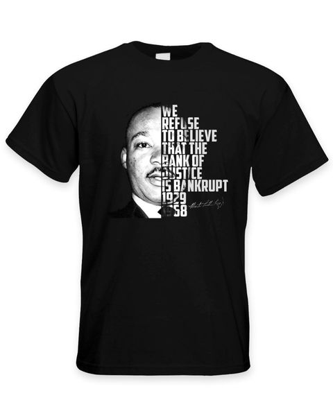 

sport 2019 design cotton male tee shirt designing martin luther king bank of justice quote men's t-shirt - civil rights political tee