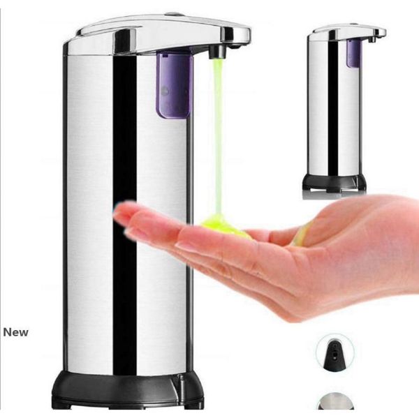 

stainless steel soap liquid sanitizer touchless dispenser bathroom hand washing soap bottle automatic liquid soap dispenser 280ml t2e40