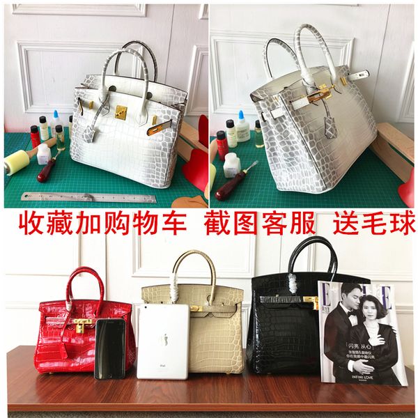 

only 30 bags same style himalaya birkin bag genuine leather crocodile pattern wedding bag bridal womens handbag