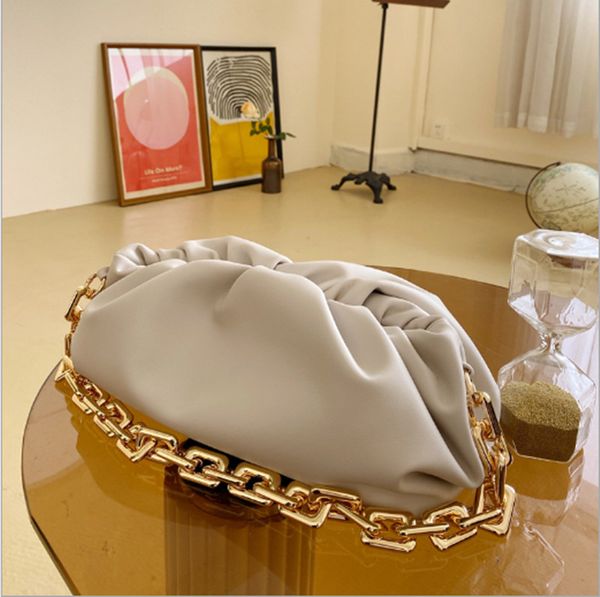 

new soho bag shoulder bags berkin soft leather pouch bag plain metallic pu chains ruched saddle bags duffle bags dicky0750