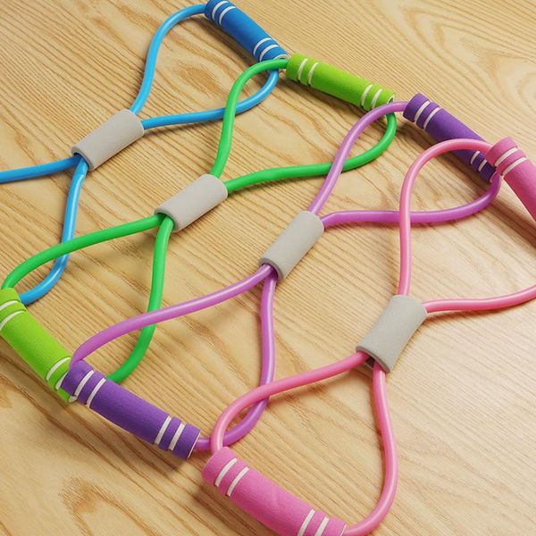 

resistance bands fitness 8 word chest expander rope workout muscle band equipment rubber elastic for exercise