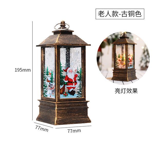 

2020 style christmas led small oil lamp simulation flame lamp window bar decorative lights hand lantern christmas decorations