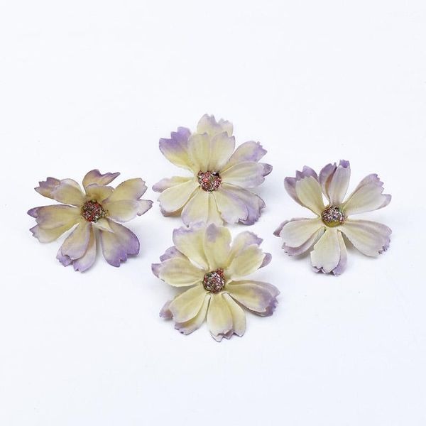 

20 50шт silk daisy флористика домашнее украшение аксессуары flores diy колпачком свадьба декоративные искусственные цветы оптом jllhuu home0