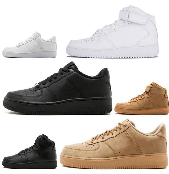 

2022 men casual leather shoes low/high all white shoes men and women fashionable casual shoes, Black