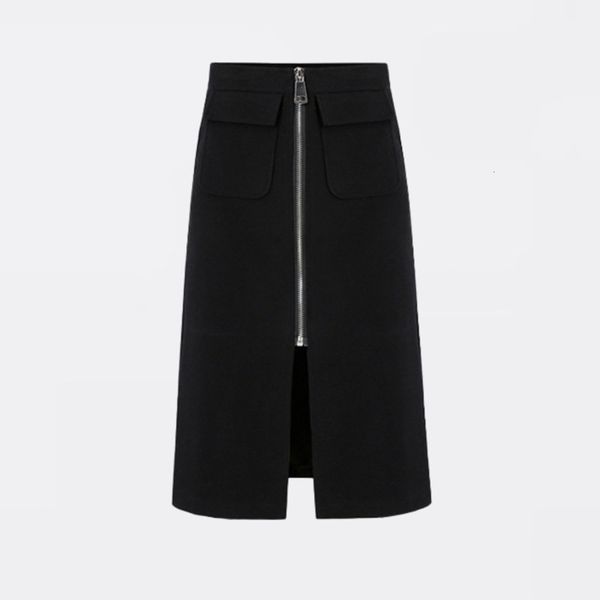 

winter large women's and clothing autumn 2020 new style fat sister 200kg plus big thin zipper skirt, Black;gray