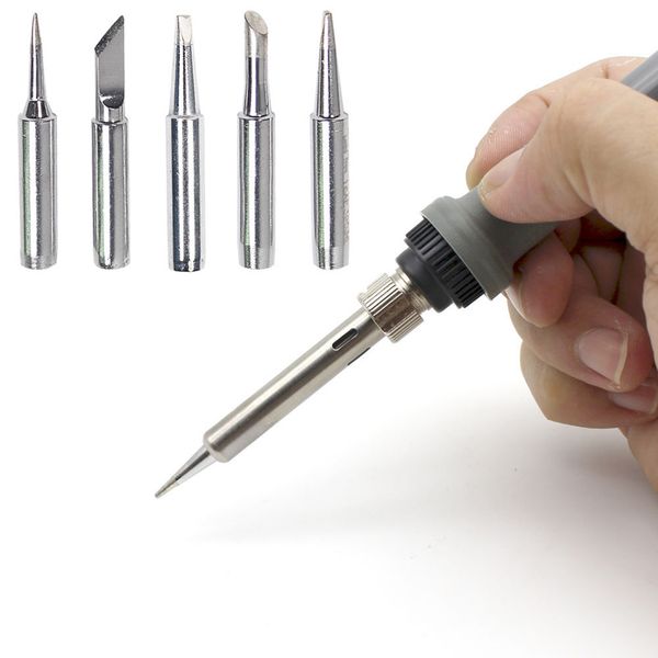 

110v 220v practical 60w with tips rustproof repair welding tool stainless steel adjustable temperature soldering iron set