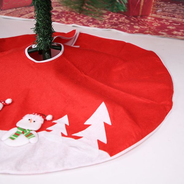 

1pc creative christmas tree skirt xmas decorative apron christmas supply (red