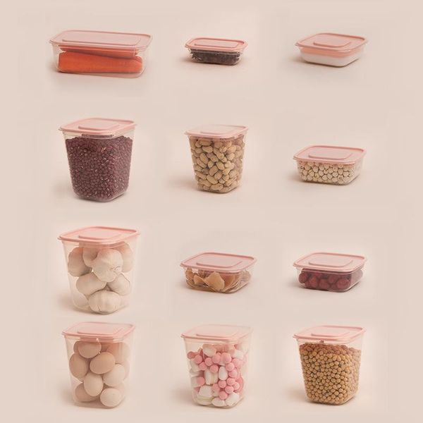 

storage bottles & jars transparent rectangular small box crisper plastic no. 5 pp refrigerator fruit microwave container
