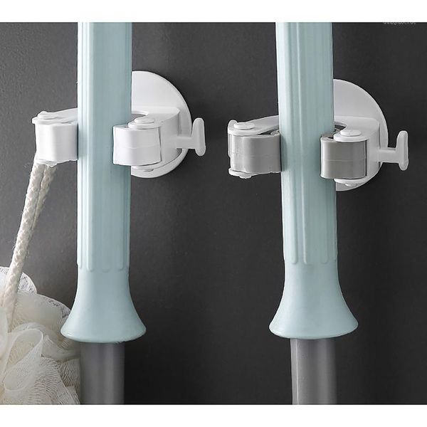 

hooks & rails mop rack wall mounted holder broom hanger shelf organizer hook household kitchen bathroom accessories1