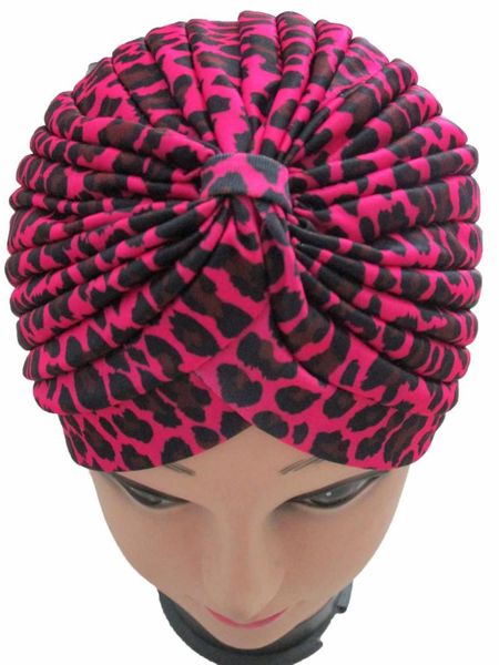 

beanie/skull caps 2021 fashion women stretchable brown grey leopard animal printed turban hat, Blue;gray