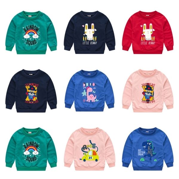 

kids boys girls hoodies cartoon printed sweatshirts auntumn fashion sweater hoodie children pullover casual sports clothes gg12704, Blue