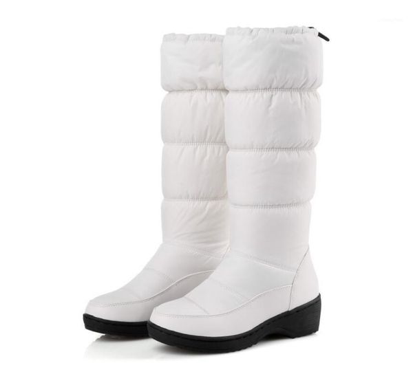 

boots autumn winter women down cotton thickened plush warm snow women's high shoes platform bootslarge size 35-441, Black