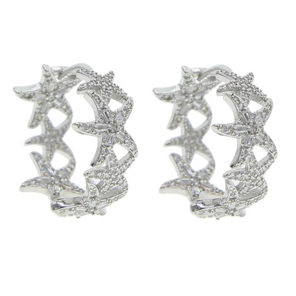 

hoop & huggie cowrie shell star earrings women jewelry gold silver color geometric irregular starfish earring 2021 summer, Golden;silver