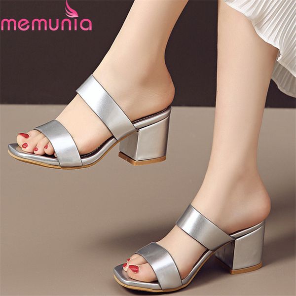

memunia 2020 wholesale big size 48 women sandals solid colors summer high heels sandals fashion dress shoes woman slipper t200628, Black