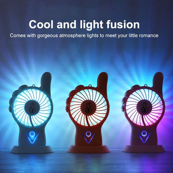 

party favor portable mini fan pocket fans usb rechargeable handheld colorful light small for outdoors home 2021