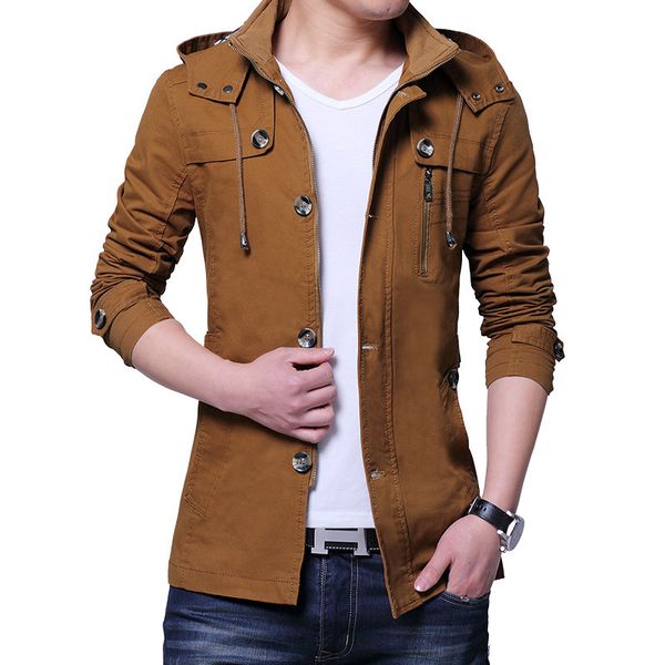 

autumn and winter 2020 new jacket casual large loose fat windbreaker coat men's fashion trend, Black;brown