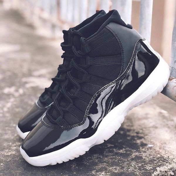 

new 25th anniversary jumpman 11 mens basketball shoes 11s black white metallic silver eyelets ct8012-011 men women trainers sports sneakers, White;red