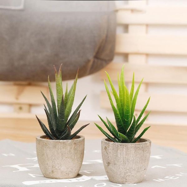 

2 pcs cute simulated succulent plant ornament fake plant landscape decors ornaments for home office balcony supplies (green, lig1