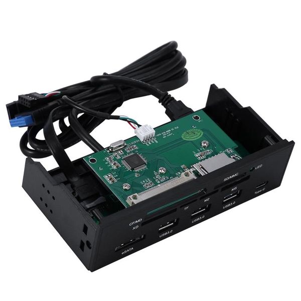 

internal card reader media multi-function dashboard pc front panel type-c usb 3.1 usb 3.0 support cf