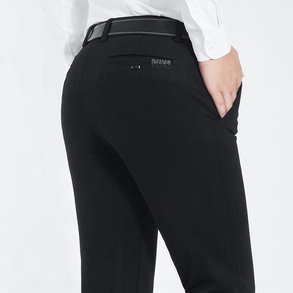 

высокий конец осень зима 2020 средней возраст свободно случайная случайные штаны и trouserstrousers и брюки мужской прямой трубки бизнес упр, Blue