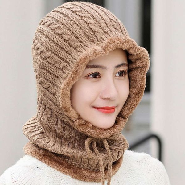 

all one hat and scarf for women in winter, Black;white