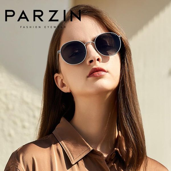 

sunglasses parzin polarized women uv400 brand designer round vintage sun glasses for nylon lens fishing gafas de sol, White;black