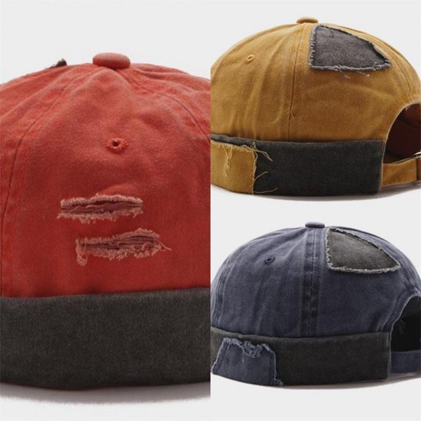 

splicing hats new pattern street hip hop men women beanie without brim headgear multi color fashion 12 5yda o2