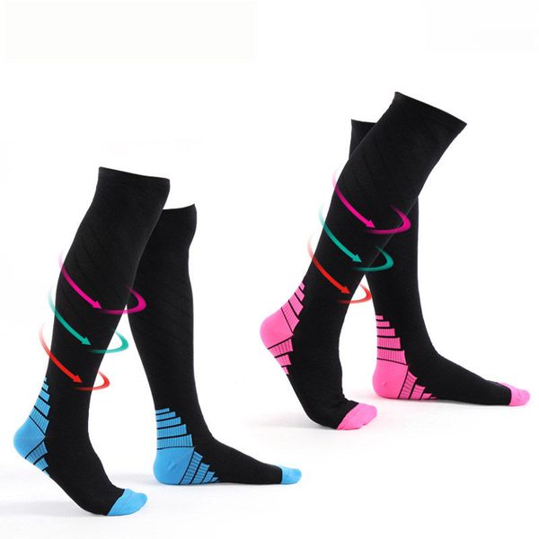 

20 sports calf compression socks professional running designer socks marathon women's mid-tube stockings high-tube outdoor fitness, Black