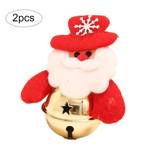 

christmas decorations 2 pack jingle bell doll pendant gold ornaments tree hanging charms santa claus golden-santa cla1
