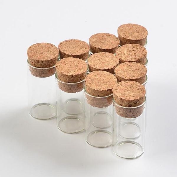 

22*40mm 6ml empty glass transparent clear bottles with cork ser glass vials jars packaging bottles test tube 10 bbybdk