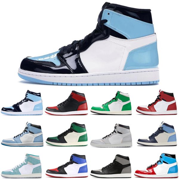 

jumpman 1 1s men women basketball shoes tubro green shadow fearless chicago gold toe mens trainers sport sneakers