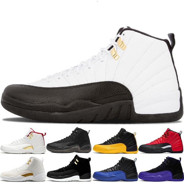 

12 12s basketball shoes man college navy fiba playoffs prm reverse flu game wolf grey punch sneakers mens sport shoes