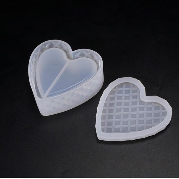 

faceted heart trinket box silicone mold heart dish mold tray moldkawaii epoxy resin art supplies uv resin craf silicone mold wmtety, Black