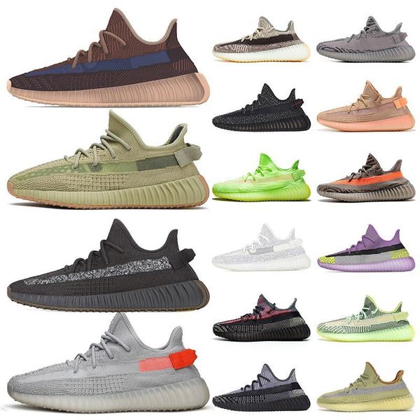 

kanye west v2 trainers black angel yecheil gid glow static reflective running shoes mens women clay true form lundmark designer sneakers