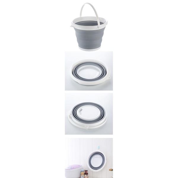 

5l bucket for fishing promotion folding bucket car wash outdoor sile bait fishing supplies bathroom clothes storag bbyhsm