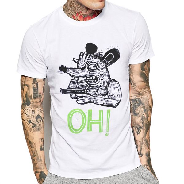 

summer short sleeve funny mouse printing o neck mens fashion male clothing camisetas hombre sport hooded sweatshirt hoodie men t shirt