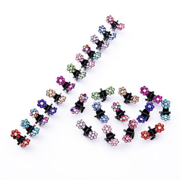 12 PCs Rhinestone Butterfly Hair Garra de cabelo Acess￳rios de cabelo Ornamentos Clipes de cabelo para mulheres garotas H JLLQJD