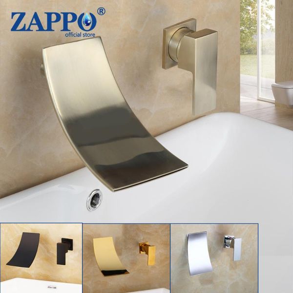 

bathroom sink faucets zappo basin faucet modern mixer tap black/gold wash single handle and cold waterfall