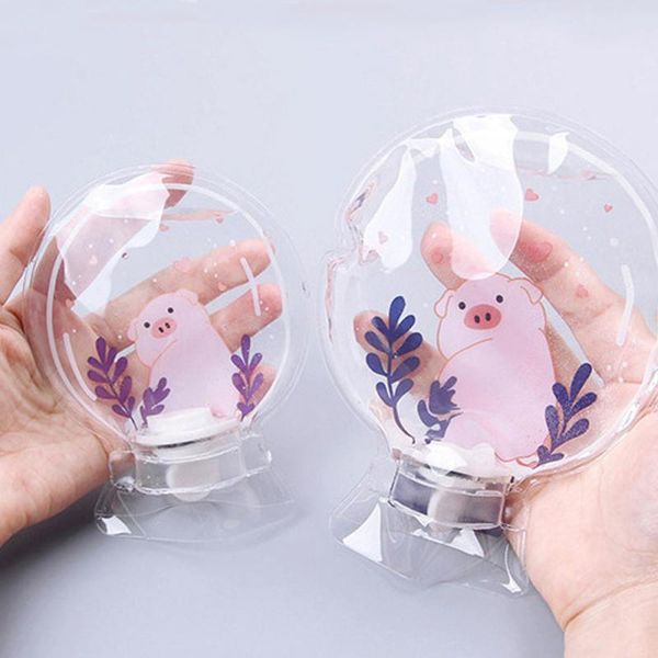 

cute cartoon transparent hand warmer mini water bottle portable hand warmer girl pocket hand and foot water bottle heate