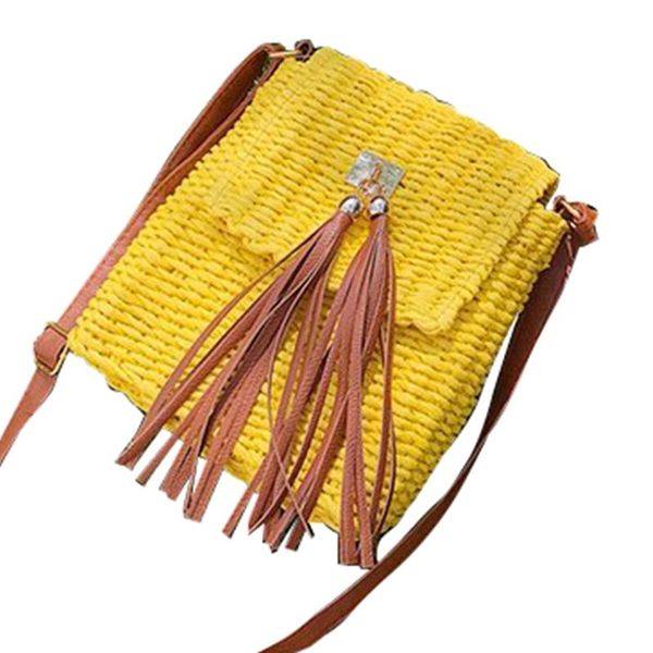 

rattan bags handmade summer women shoulder bags wicker beach bag tassel summer handbags straw