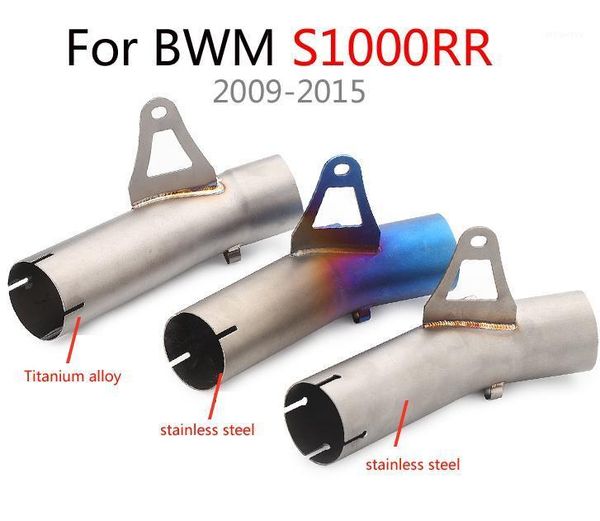 

motorcycle exhaust system - s1000 s1000rr middle pipe 2008-2021 year motorbike muffler connect link mid escape1