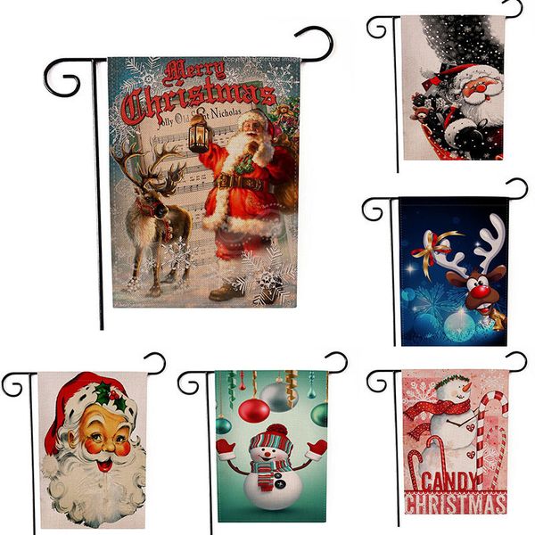 

christmas hanging flag flax santa door banner merry christmas outdoor ornament christmas decorations for home xmas gift new year