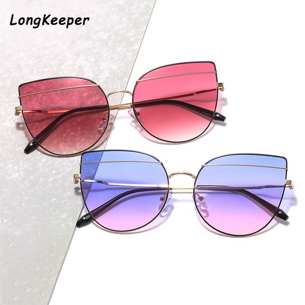 

2020 oversized cat eye sunglasses women big frame gradient sunglasses vintage oculos feminino driving gafas de sol ing, White;black